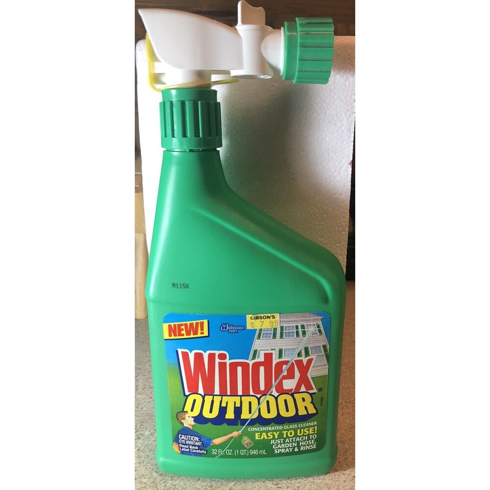Windex Outdoor Window Cleaner Spay Concentrated 32 fl oz New Old Stock